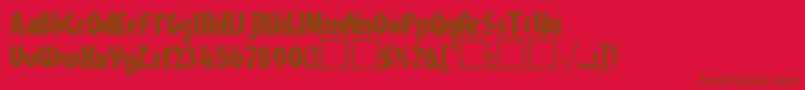 Warszawa Font – Brown Fonts on Red Background