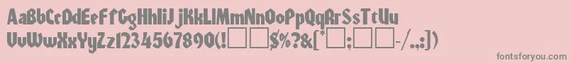 Warszawa Font – Gray Fonts on Pink Background