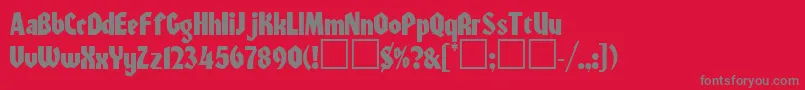 Warszawa Font – Gray Fonts on Red Background