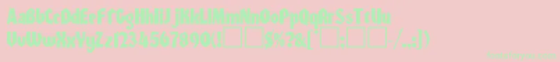 Warszawa Font – Green Fonts on Pink Background