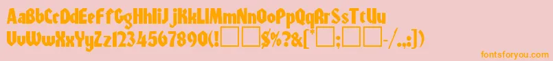 Warszawa Font – Orange Fonts on Pink Background