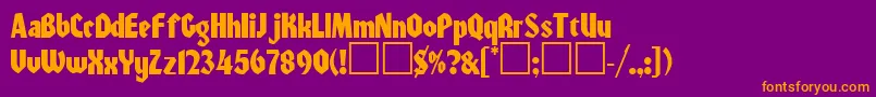 Warszawa Font – Orange Fonts on Purple Background