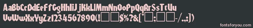 Warszawa Font – Pink Fonts on Black Background