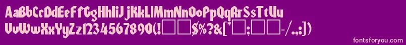 Warszawa Font – Pink Fonts on Purple Background