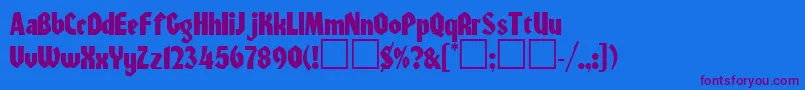 Warszawa Font – Purple Fonts on Blue Background