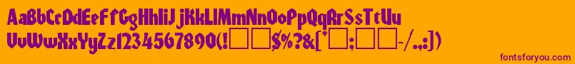 Warszawa Font – Purple Fonts on Orange Background