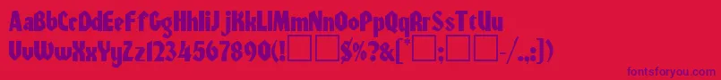 Warszawa Font – Purple Fonts on Red Background