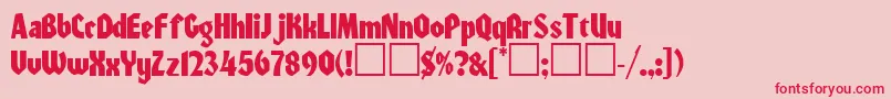 Warszawa Font – Red Fonts on Pink Background