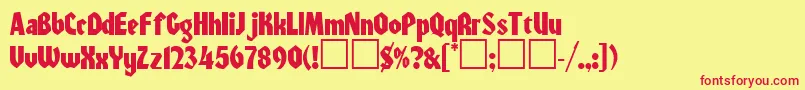 Warszawa Font – Red Fonts on Yellow Background