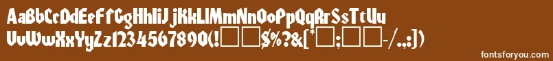 Warszawa Font – White Fonts on Brown Background