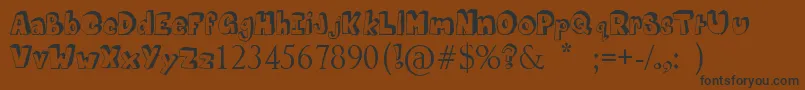 Шрифт MathematicsBoredom – чёрные шрифты на коричневом фоне