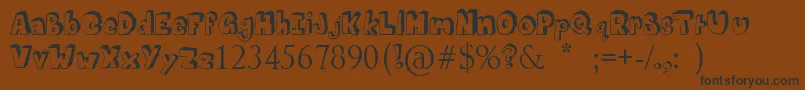 フォントMathematicsBoredom – 黒い文字が茶色の背景にあります