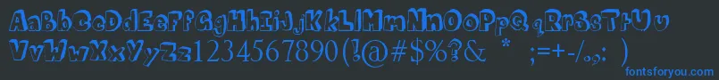 MathematicsBoredom Font – Blue Fonts on Black Background