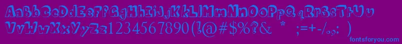 MathematicsBoredom Font – Blue Fonts on Purple Background