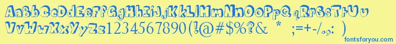 MathematicsBoredom Font – Blue Fonts on Yellow Background