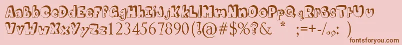 MathematicsBoredom Font – Brown Fonts on Pink Background