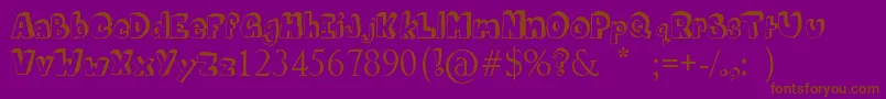 MathematicsBoredom Font – Brown Fonts on Purple Background