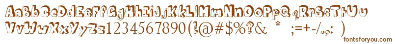 MathematicsBoredom-fontti – ruskeat fontit valkoisella taustalla