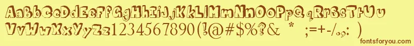 MathematicsBoredom Font – Brown Fonts on Yellow Background