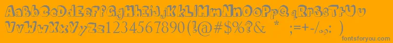 MathematicsBoredom-Schriftart – Graue Schriften auf orangefarbenem Hintergrund