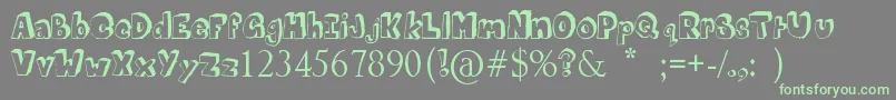 MathematicsBoredom Font – Green Fonts on Gray Background