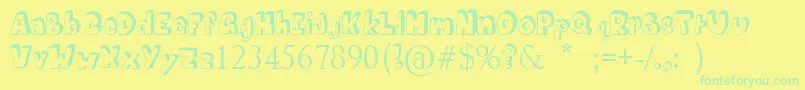 MathematicsBoredom Font – Green Fonts on Yellow Background