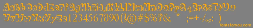 MathematicsBoredom Font – Orange Fonts on Gray Background