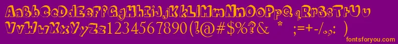 MathematicsBoredom Font – Orange Fonts on Purple Background