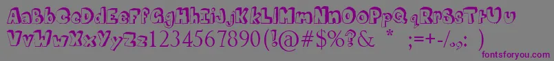 Шрифт MathematicsBoredom – фиолетовые шрифты на сером фоне