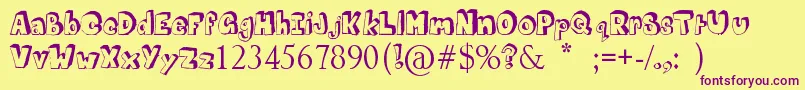 MathematicsBoredom Font – Purple Fonts on Yellow Background