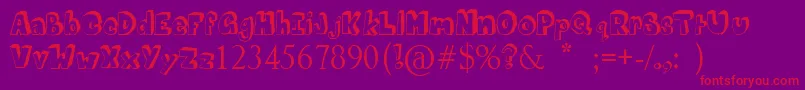 MathematicsBoredom Font – Red Fonts on Purple Background