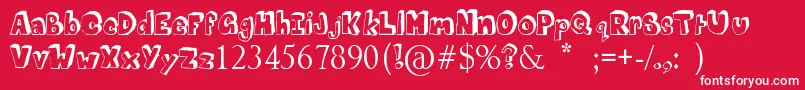 MathematicsBoredom Font – White Fonts on Red Background