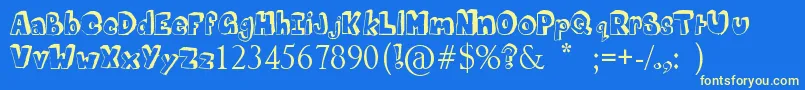 MathematicsBoredom Font – Yellow Fonts on Blue Background