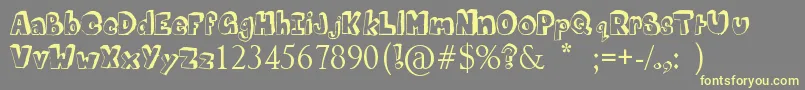 MathematicsBoredom Font – Yellow Fonts on Gray Background
