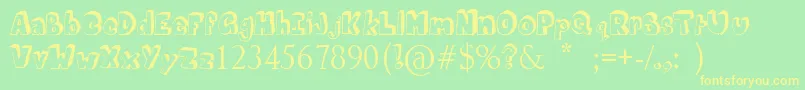 MathematicsBoredom Font – Yellow Fonts on Green Background