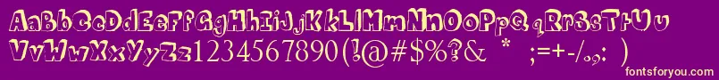 MathematicsBoredom Font – Yellow Fonts on Purple Background