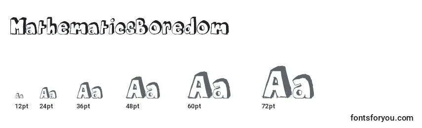 MathematicsBoredom Font Sizes