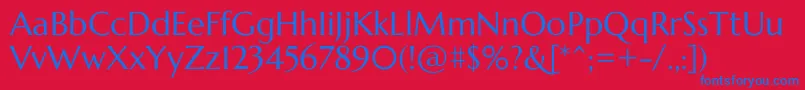 MarcellusRegular Font – Blue Fonts on Red Background