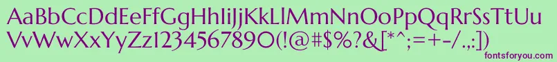 MarcellusRegular Font – Purple Fonts on Green Background