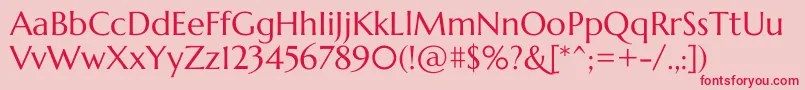 MarcellusRegular Font – Red Fonts on Pink Background