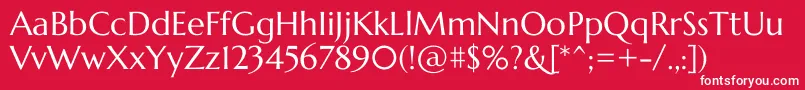 MarcellusRegular Font – White Fonts on Red Background