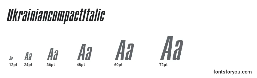 UkrainiancompactItalic Font Sizes