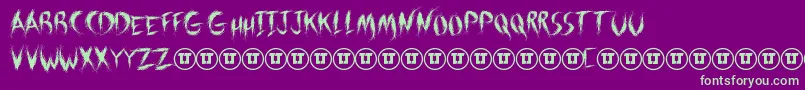 Forsaken Font – Green Fonts on Purple Background