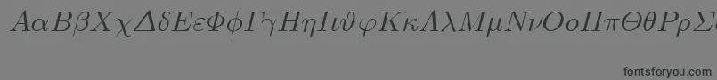 Шрифт EuclidSymbolItalic – чёрные шрифты на сером фоне