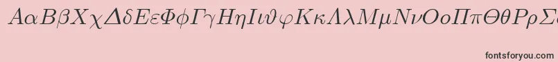 EuclidSymbolItalic Font – Black Fonts on Pink Background