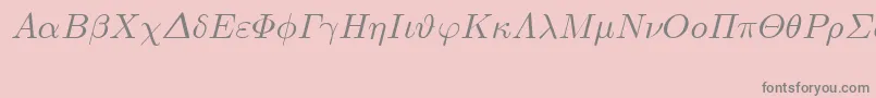 EuclidSymbolItalic Font – Gray Fonts on Pink Background