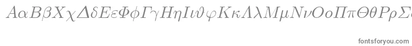 Czcionka EuclidSymbolItalic – szare czcionki