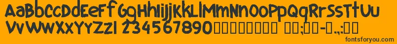 CfiloveuglyfontsRegular Font – Black Fonts on Orange Background