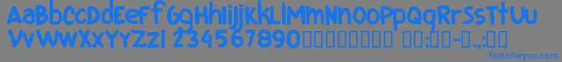 CfiloveuglyfontsRegular Font – Blue Fonts on Gray Background