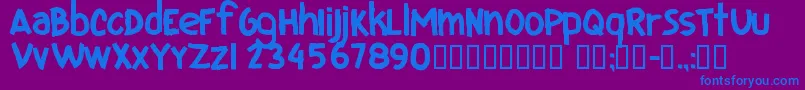 CfiloveuglyfontsRegular Font – Blue Fonts on Purple Background